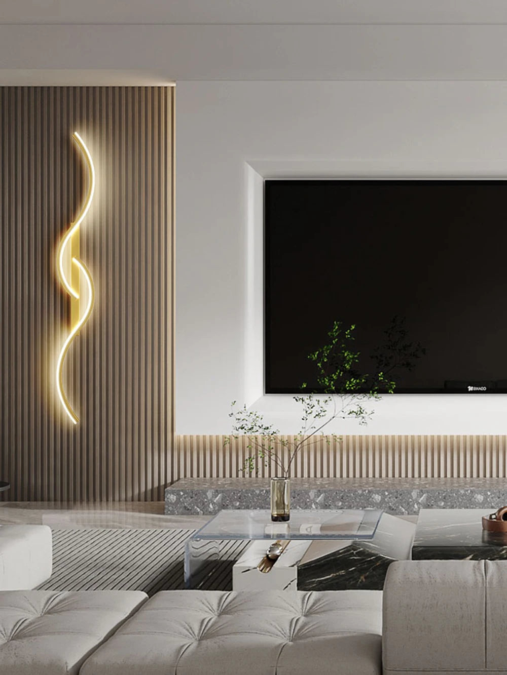 Modern LED Wall Sconce 💡 Sleek Black/Gold Wall Light