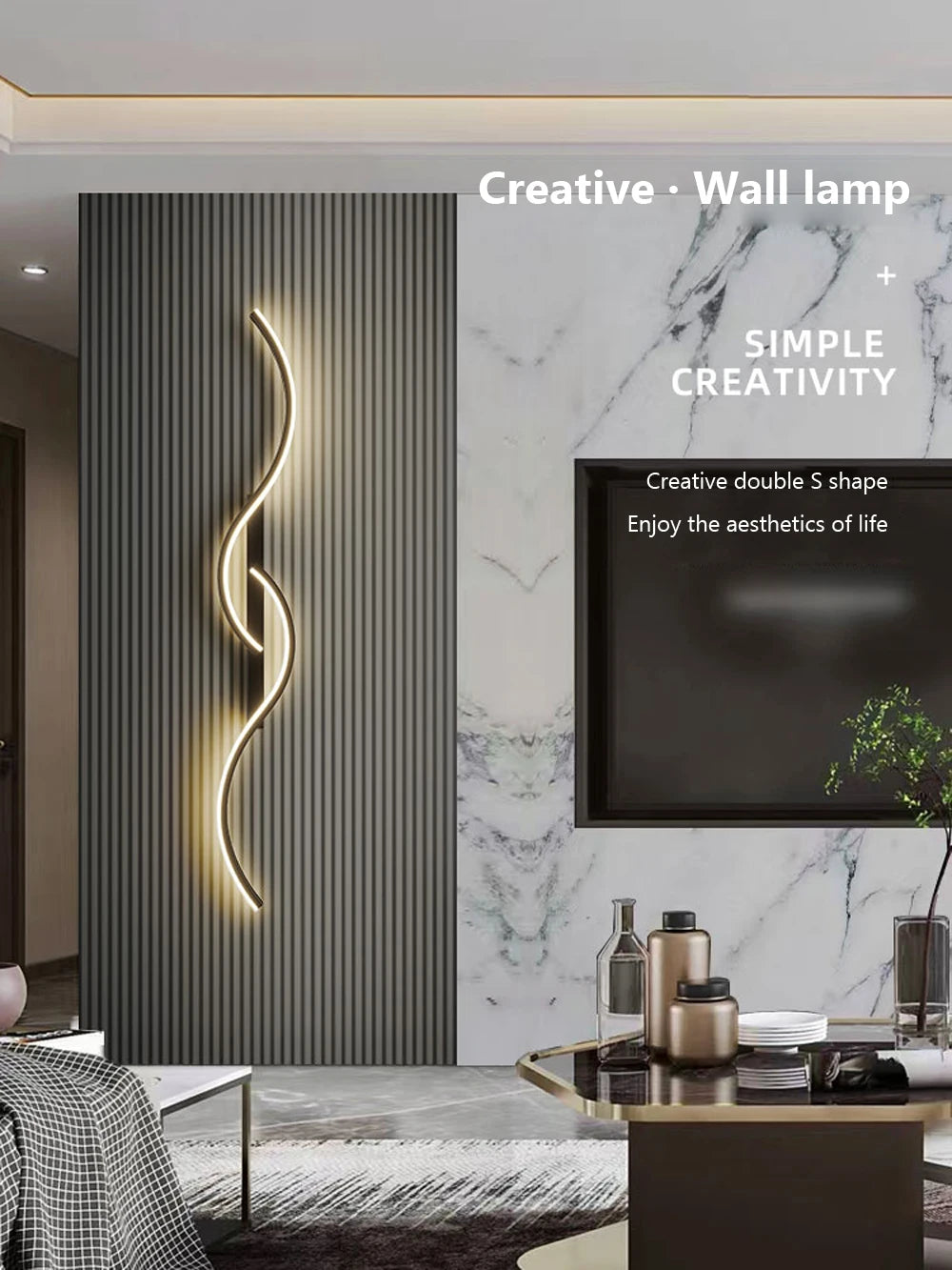 Modern LED Wall Sconce 💡 Sleek Black/Gold Wall Light