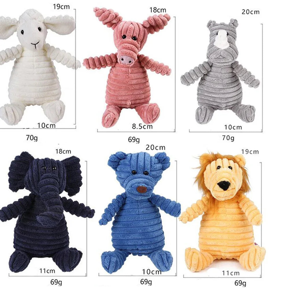 Farm Animal Plush Dog Toys 