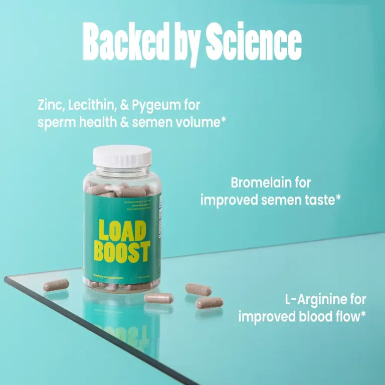 Load Boost iis made up of Zinc,Lecithin, and Pygeum for sperm