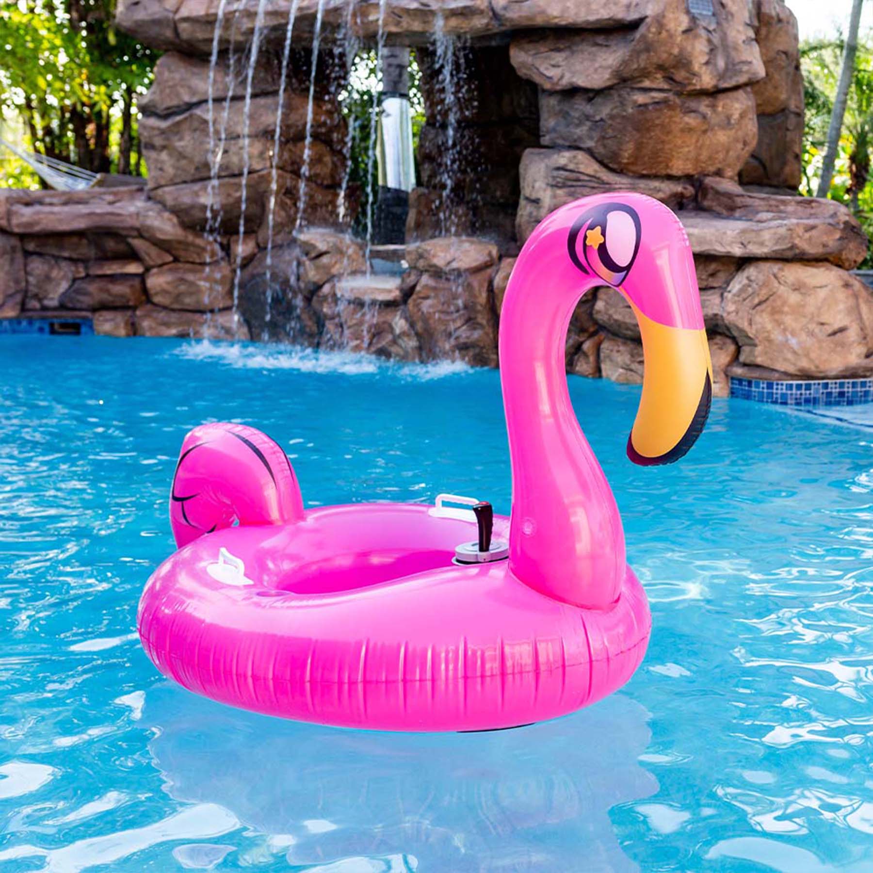 PoolCandy Tube Runner Motorized Flamingo Pool Float