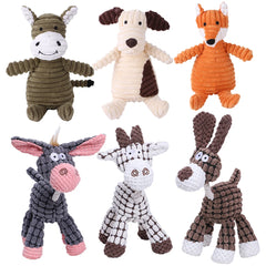 Farm Animal Plush Dog Toys - Chew Toys