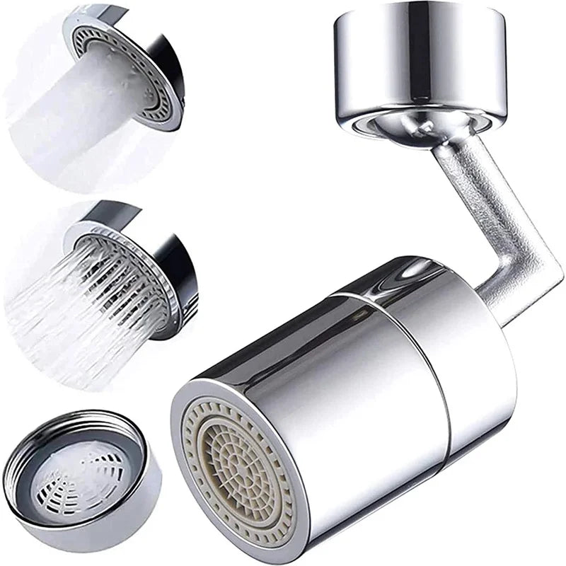 Rotatable Faucet Extender – Anti-Splash Water-Saving Nozzle Extender for Kitchen & Bathroom