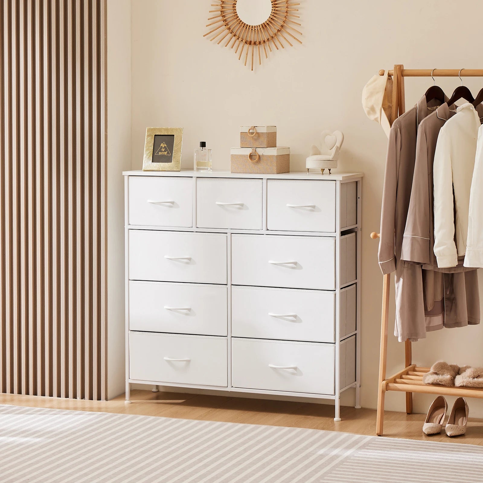 9-Drawer Fabric Dresser – Modern Storage Solution for Bedroom, Wardrobe, and Closet Organization