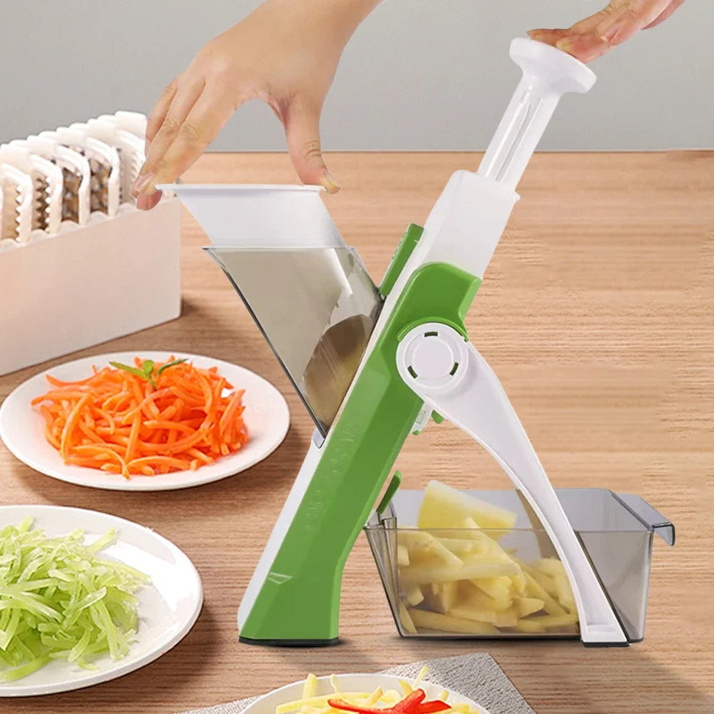 Ultimate Kitchen Slicer & Grater Set 🥒✨ Safe, Adjustable, and Multifunctional