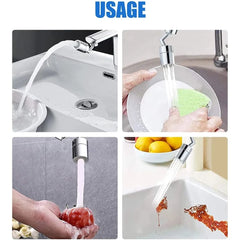 Rotatable Faucet Extender – Anti-Splash Water-Saving Nozzle Extender for Kitchen & Bathroom