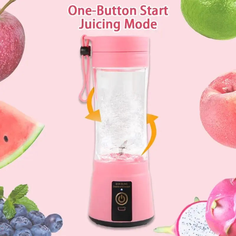 Portable Mini Juice Blender 🥤 Rechargeable 6-Blade Whirlwind Blender