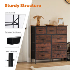 9-Drawer Fabric Dresser – Modern Storage Solution for Bedroom, Wardrobe, and Closet Organization