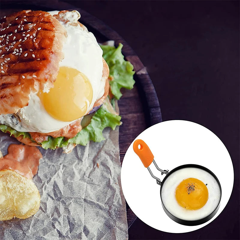 Pro Stainless Steel Egg & Pancake Ring 🍳 Nonstick Mold for Perfect Rounds Every Time