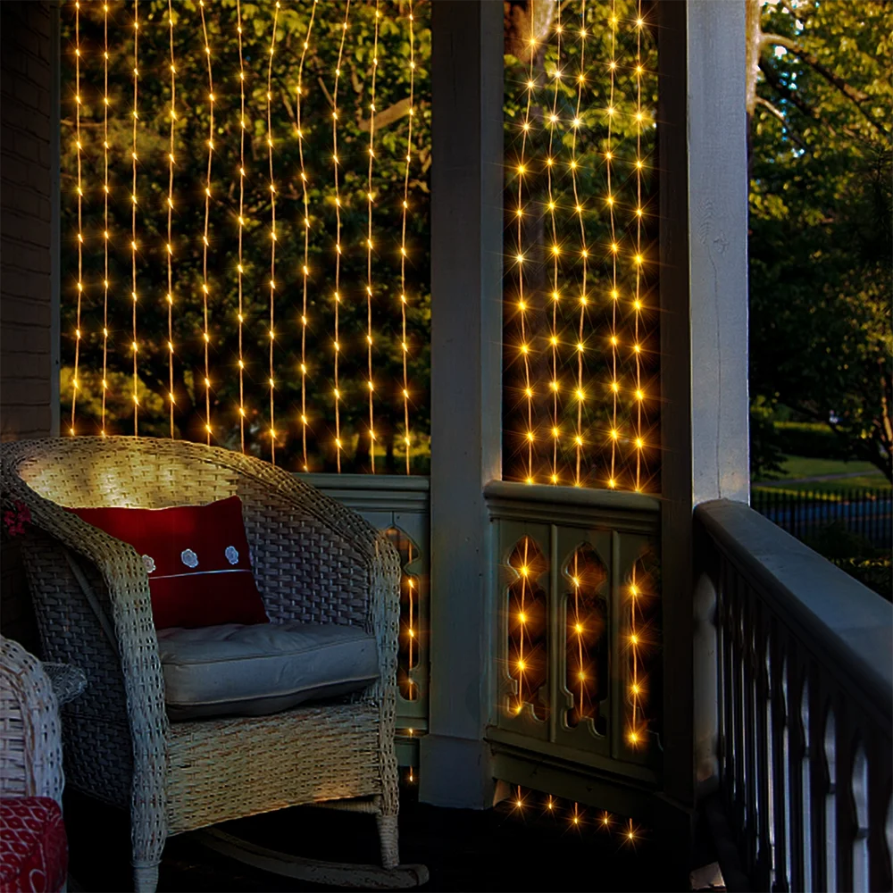 Solar Curtain String Lights