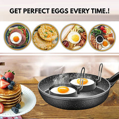 Pro Stainless Steel Egg & Pancake Ring 🍳 Nonstick Mold for Perfect Rounds Every Time