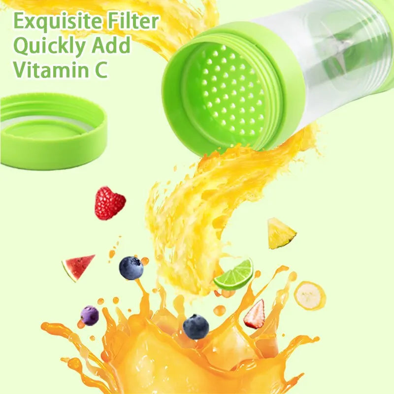 Portable Mini Juice Blender 🥤 Rechargeable 6-Blade Whirlwind Blender