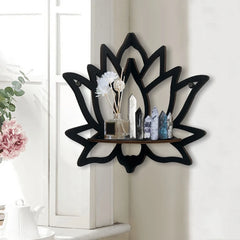 Wooden Lotus Aromatherapy Shelf