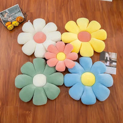 Cute Daisy Pillow Flower Toy Plant Stuffed Doll for Kids Girls Gifts Stretch Soft Sofa Cushion Tatami Floor Pillows Home Decor