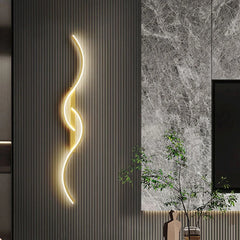 Modern LED Wall Sconce 💡 Sleek Black/Gold Wall Light