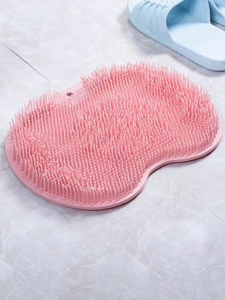 Bathroom Shower Back Scrubber 🚿✨ Circular Mat with Suction Cups