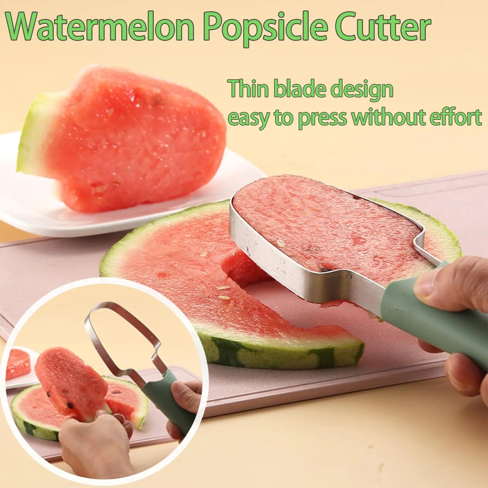 3-in-1 Watermelon Slicer & Fork 🍉✨ Stainless Steel Cutter