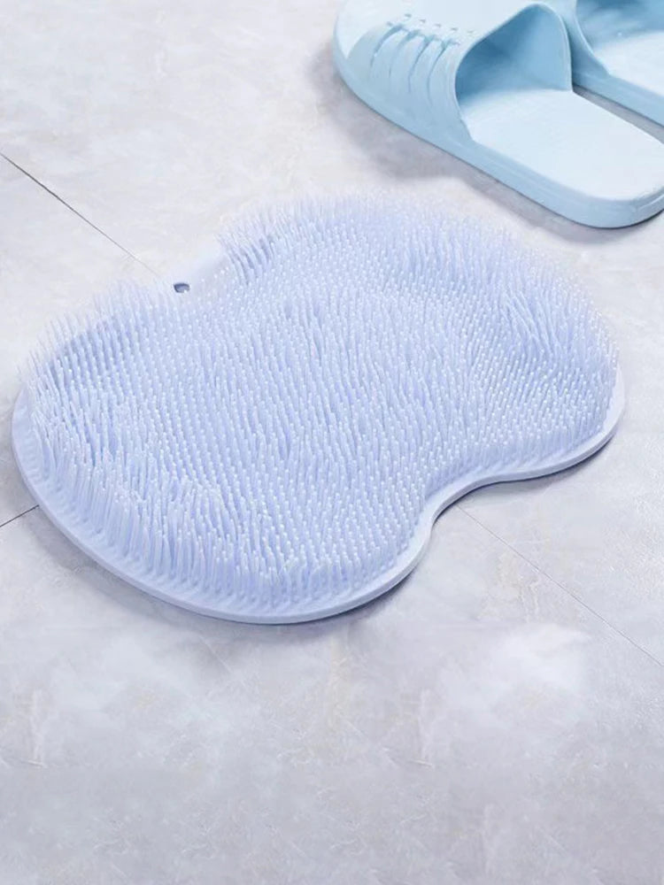 Bathroom Shower Back Scrubber 🚿✨ Circular Mat with Suction Cups