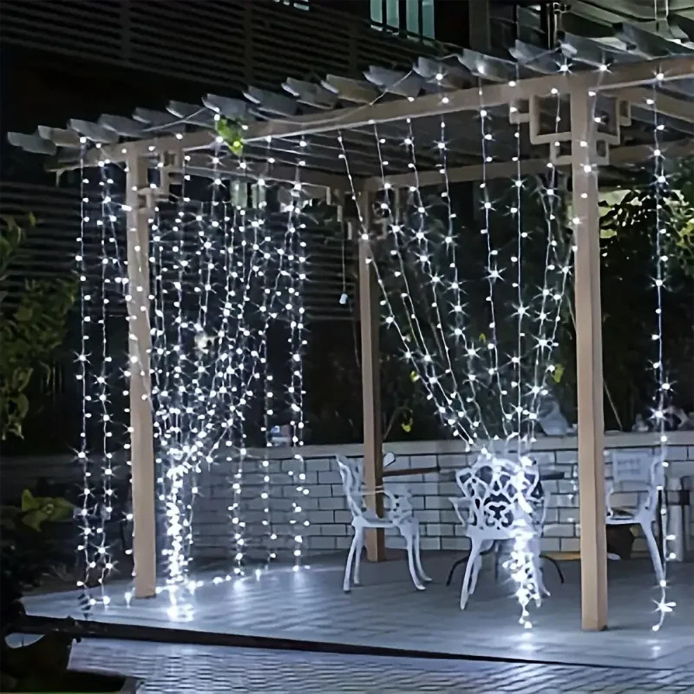 Solar Curtain String Lights