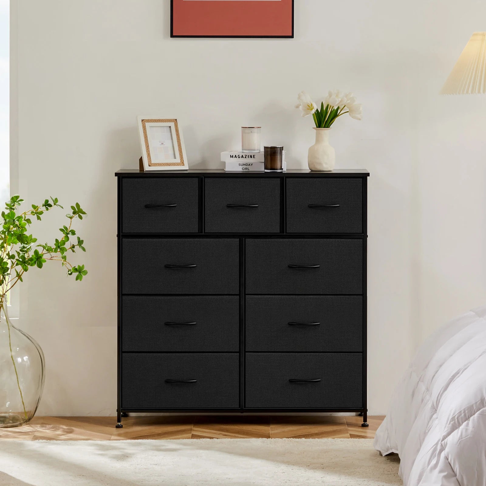 9-Drawer Fabric Dresser – Modern Storage Solution for Bedroom, Wardrobe, and Closet Organization