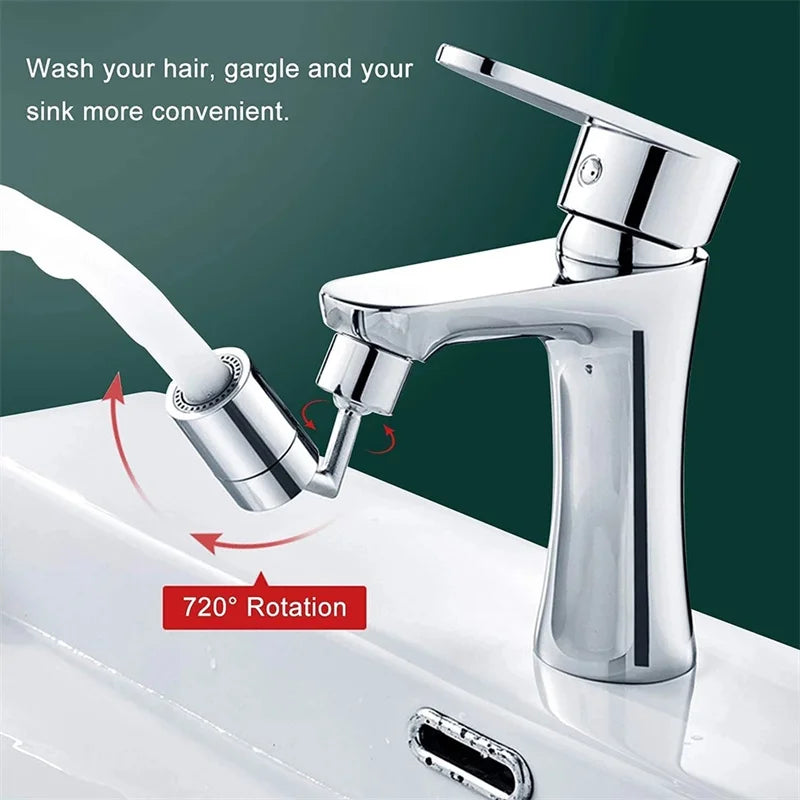 Rotatable Faucet Extender – Anti-Splash Water-Saving Nozzle Extender for Kitchen & Bathroom