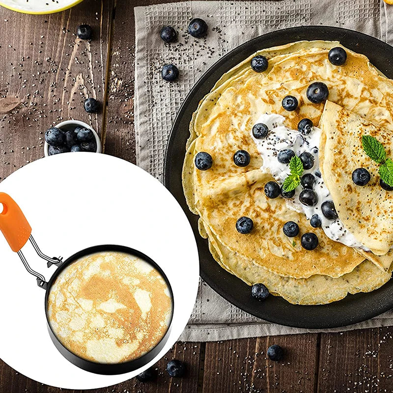 Pro Stainless Steel Egg & Pancake Ring 🍳 Nonstick Mold for Perfect Rounds Every Time