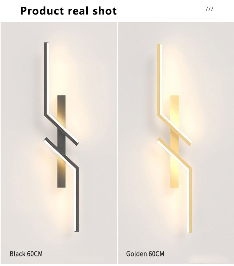 Modern Creative Strip Led Wall Light Minimalist Bedroom Bedside Wall Sconce Led Lights Living Room TV Sofa Background Wall Lamp