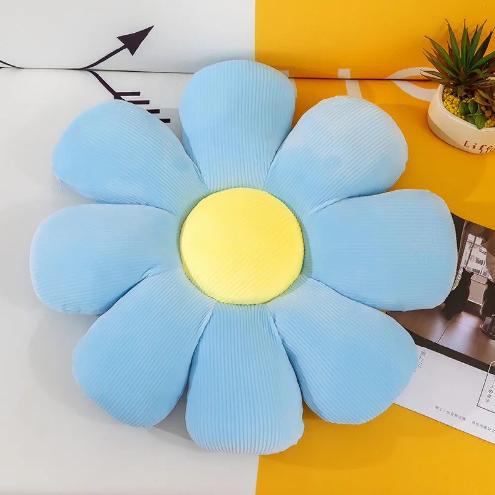 Cute Daisy Pillow Flower Toy Plant Stuffed Doll for Kids Girls Gifts Stretch Soft Sofa Cushion Tatami Floor Pillows Home Decor