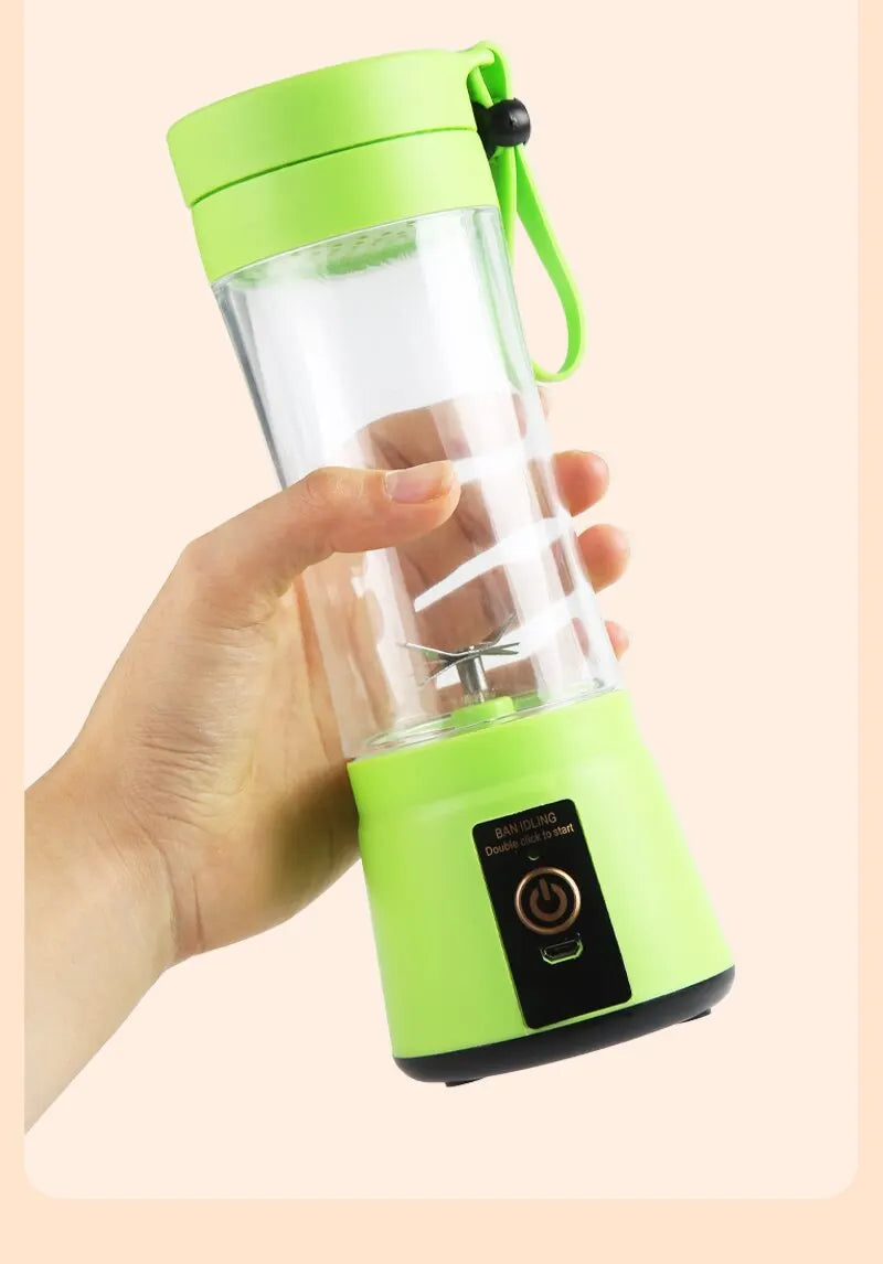 Portable Mini Juice Blender 🥤 Rechargeable 6-Blade Whirlwind Blender