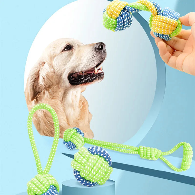 Interactive Cotton Rope Dog Toys – Fun & Dental Care All-in-One!