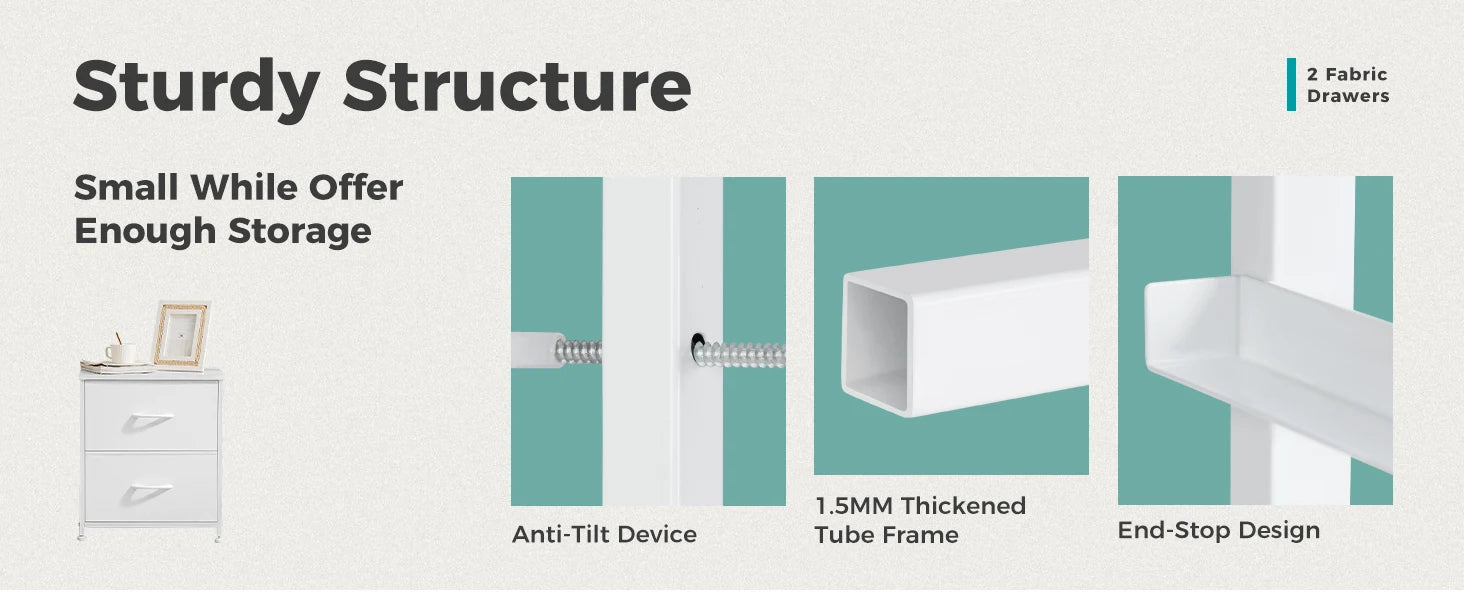 Fabric Drawer Cabinets – Versatile Storage for Living Room, Sofa Table, or Closet Organization