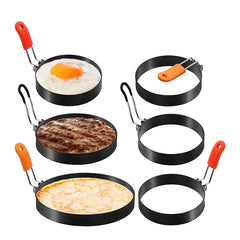 Pro Stainless Steel Egg & Pancake Ring 🍳 Nonstick Mold for Perfect Rounds Every Time