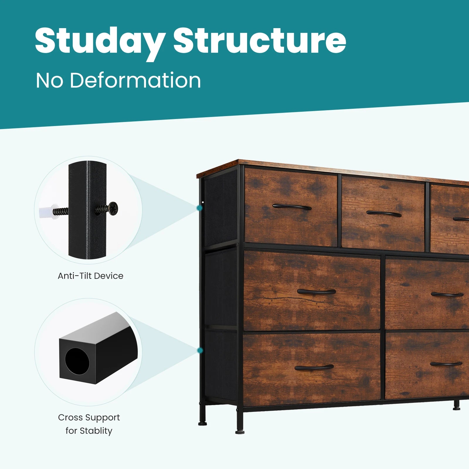 7-Drawer Fabric Dresser – Versatile Storage for Bedroom, Closet, or Living Room