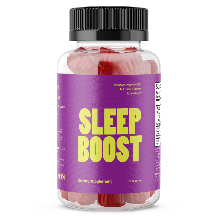 VB Health Sleep Boost Gummies - Natural Melatonin & Passiflora Extract Sleep Aid (60 Gummies)