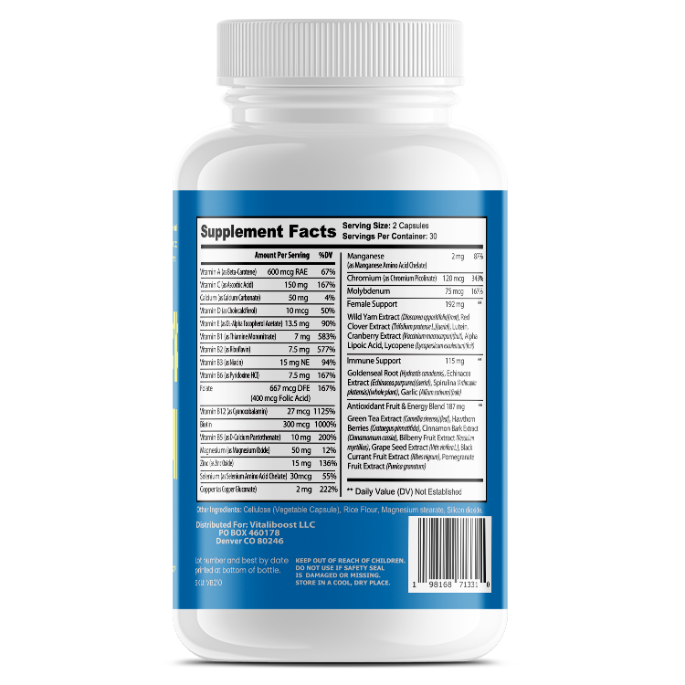 VB Health Women's Daily Multivitamin supplements