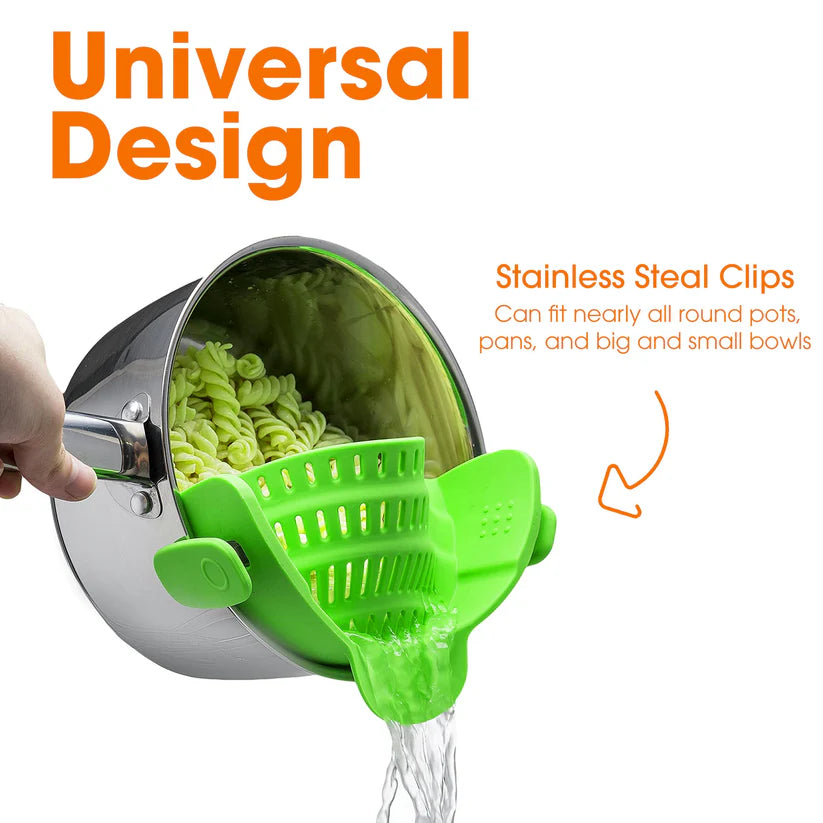 Universal design of Silicone Snap-On Easy Pot Strainer